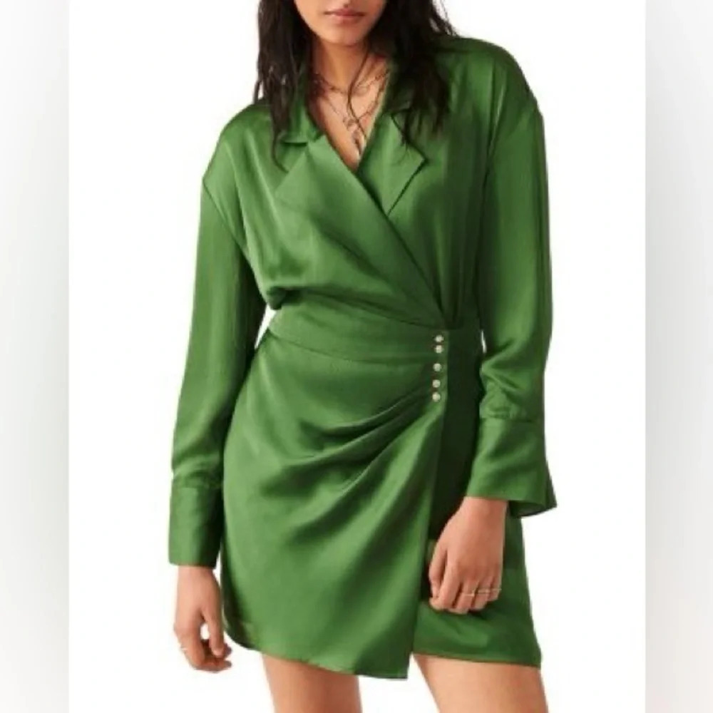 Ba&Sh Falla Faux Wrap Mini Dress Size 1 (Ba&Sh Sizing) Small